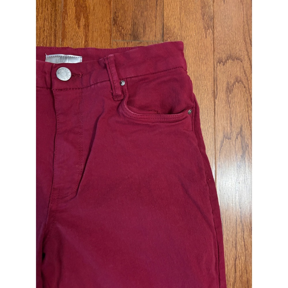 Kut From The Kloth Pink High Rise Meg Fab Ab Wide Leg Jeans Size 4 - Picture 5 of 11